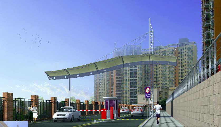 游泳池遮陽(yáng)膜結(jié)構(gòu)