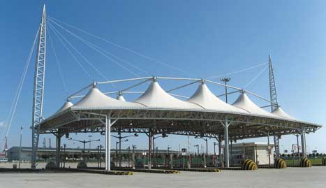 高速收費(fèi)站出入口膜結(jié)構(gòu)