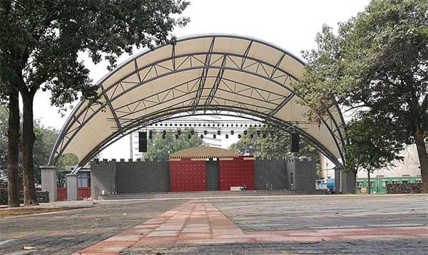 游泳池遮陽膜結構