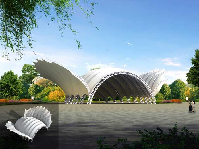 江蘇省馬壩高級中學城區(qū)分校體育看臺膜結(jié)構工程