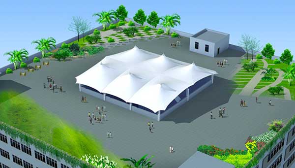 中國石化上海石油化工股份有限公司上海石化內(nèi)河裝卸區(qū)含油污水池膜結(jié)構(gòu)