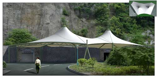 上海石化烯烴部原料罐區(qū)及含油污水池膜結(jié)構(gòu)